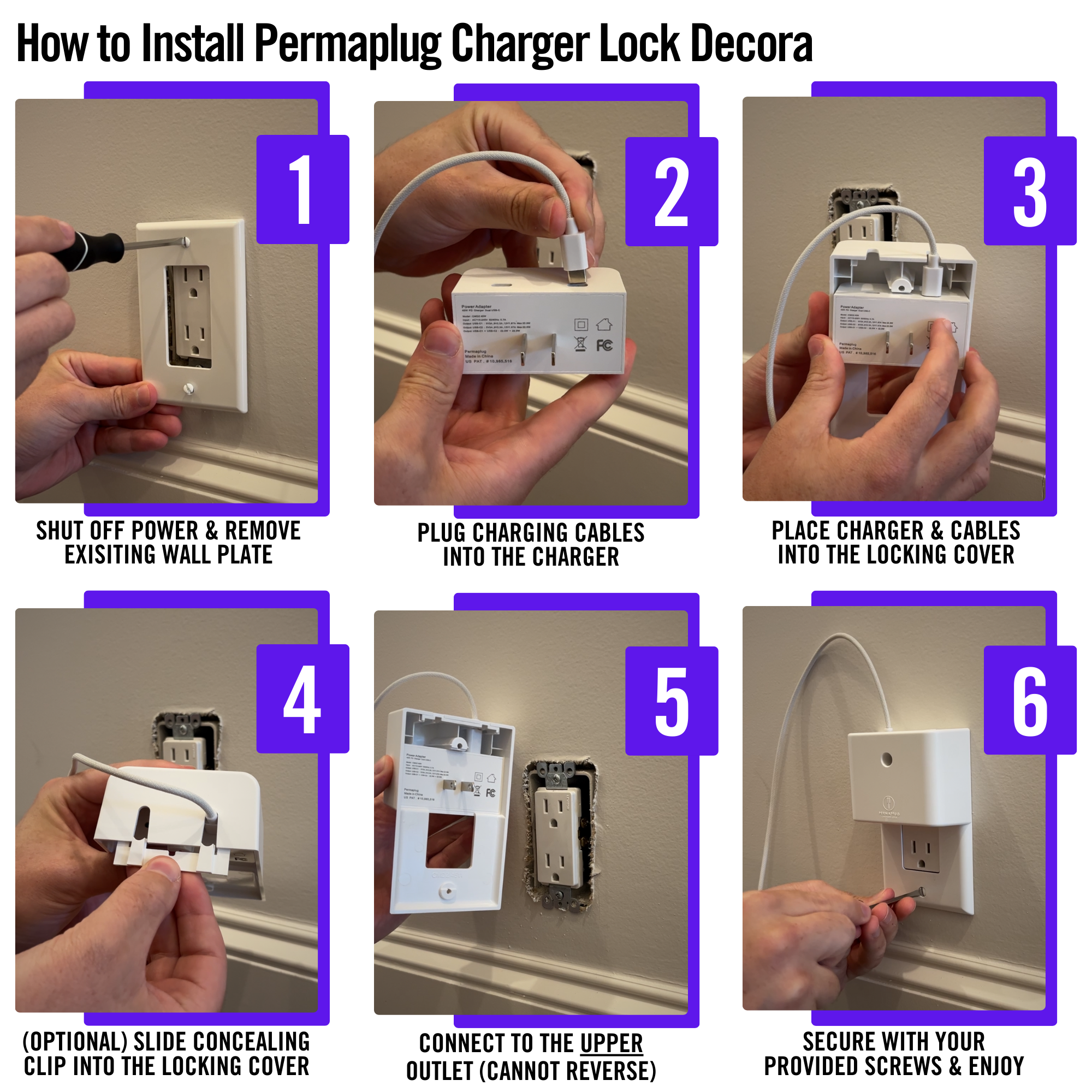 Permaplug Charger Lock Decora (Shark Tank Edition)