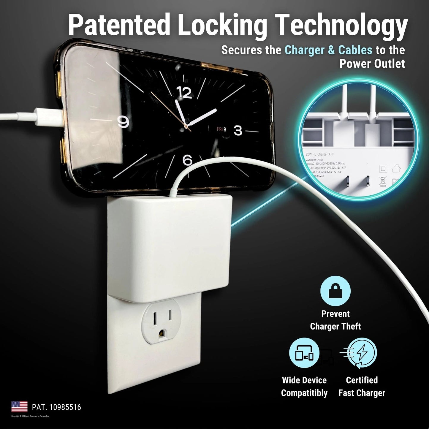 Phone Charger Lock – Permaplug Charger Lock