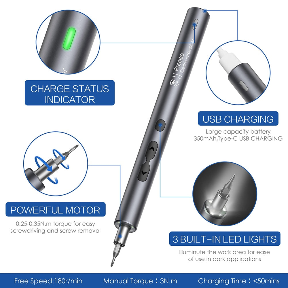 Permaplug Elite Mini Electric Screwdriver Pen Set
