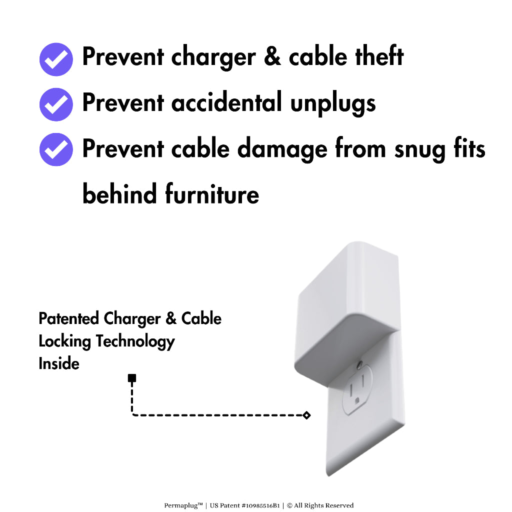 How To Keep Phone Chargers From Being Taken From The Break Room. Permaplug Charger Lock