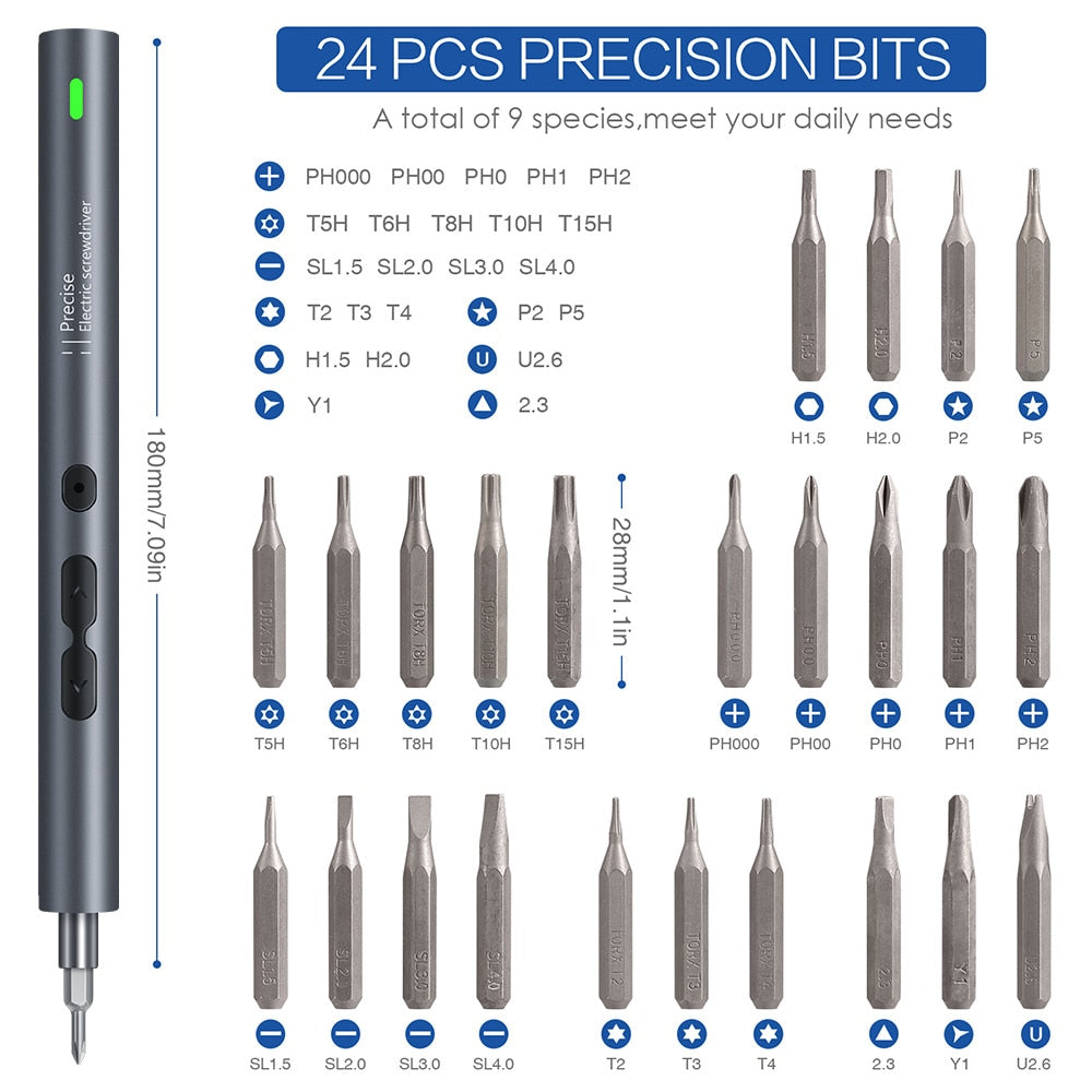 Permaplug Elite Mini Electric Screwdriver Pen Set